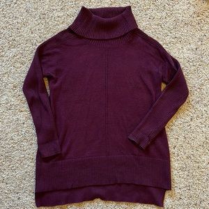 Burgundy tunic sweater